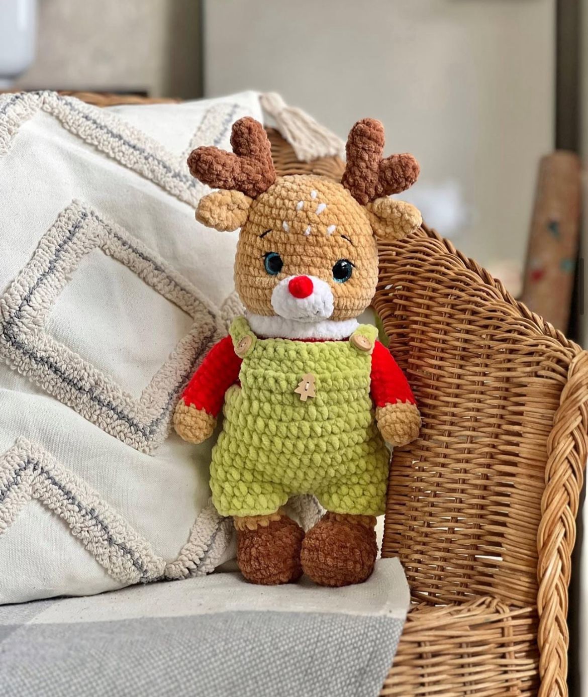 Renne de Noël “Lenya” – Modèle de crochet (PDF)