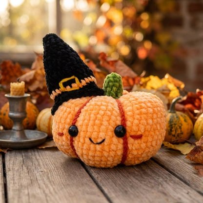Halloween-Kürbis Häkelanleitung PDF 🇩🇪