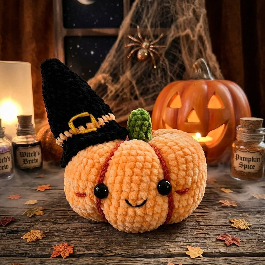 Halloween-Kürbis Häkelanleitung PDF 🇩🇪