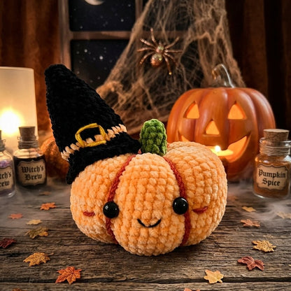 Halloween-Kürbis Häkelanleitung PDF 🇩🇪