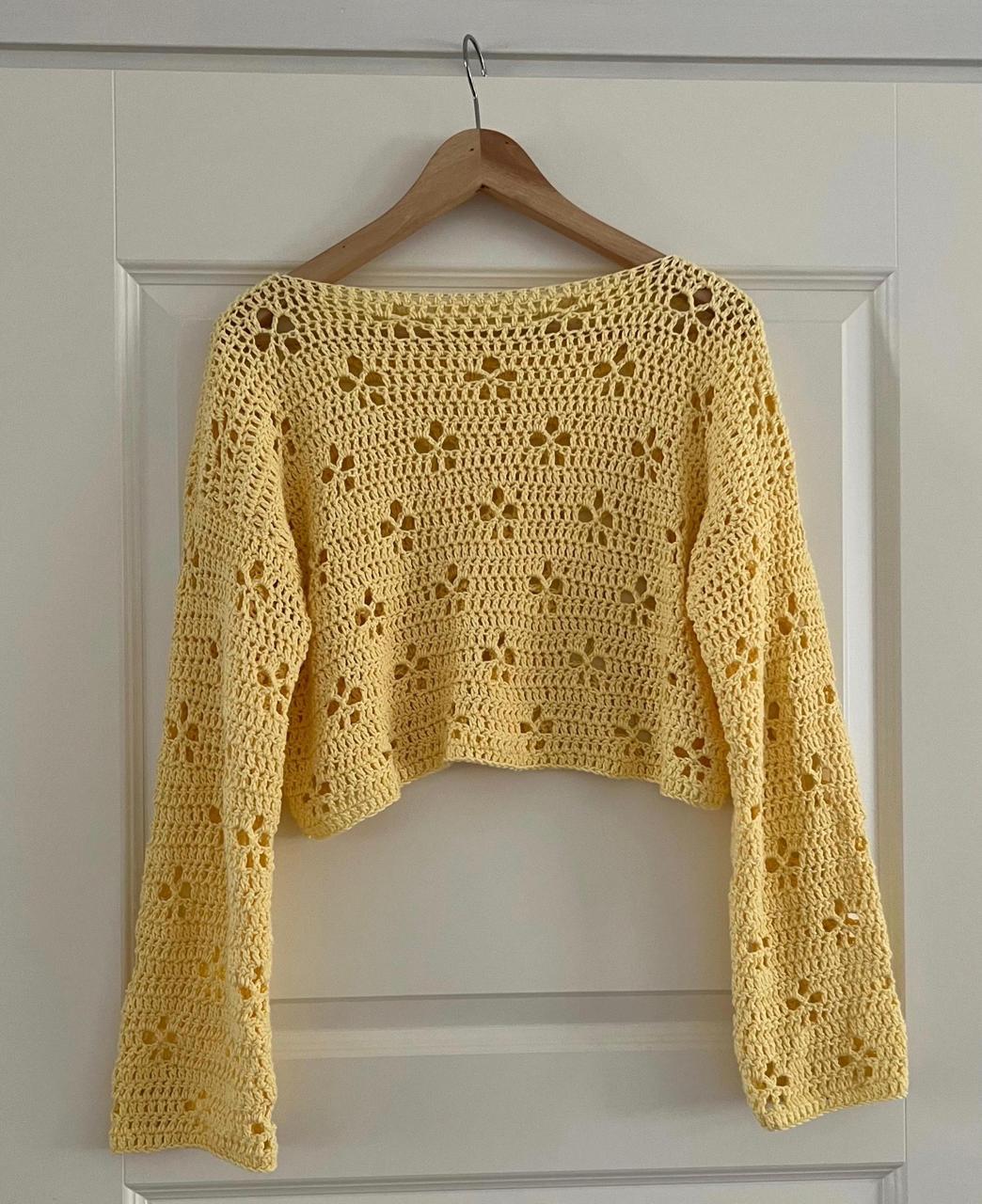 Cherry Blossom Pullover Häkelanleitung PDF 🇩🇪