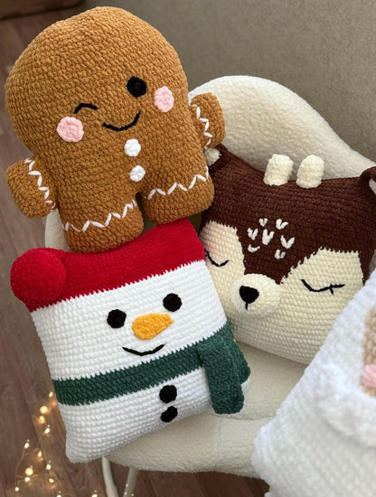 4 Weihnachtskissen Häkelanleitung PDF