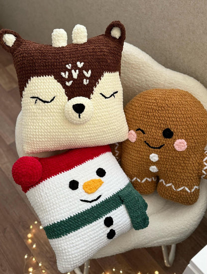 4 Weihnachtskissen Häkelanleitung PDF