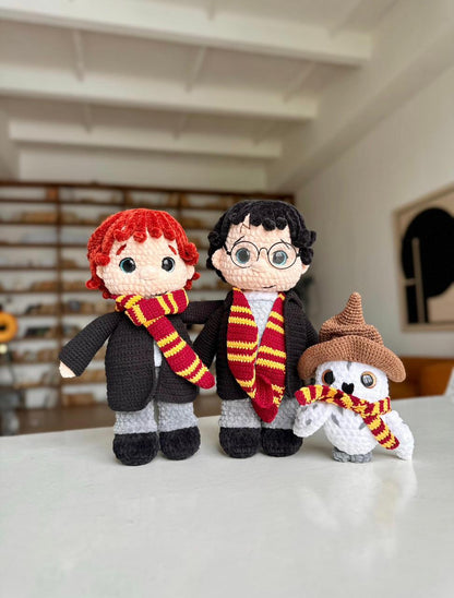 Harry Potter Wizards Häkelanleitung – Trio + Eule PDF