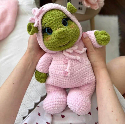 Kleiner Oger mit Outfit – 2 in 1 Häkelanleitung PDF 🇩🇪